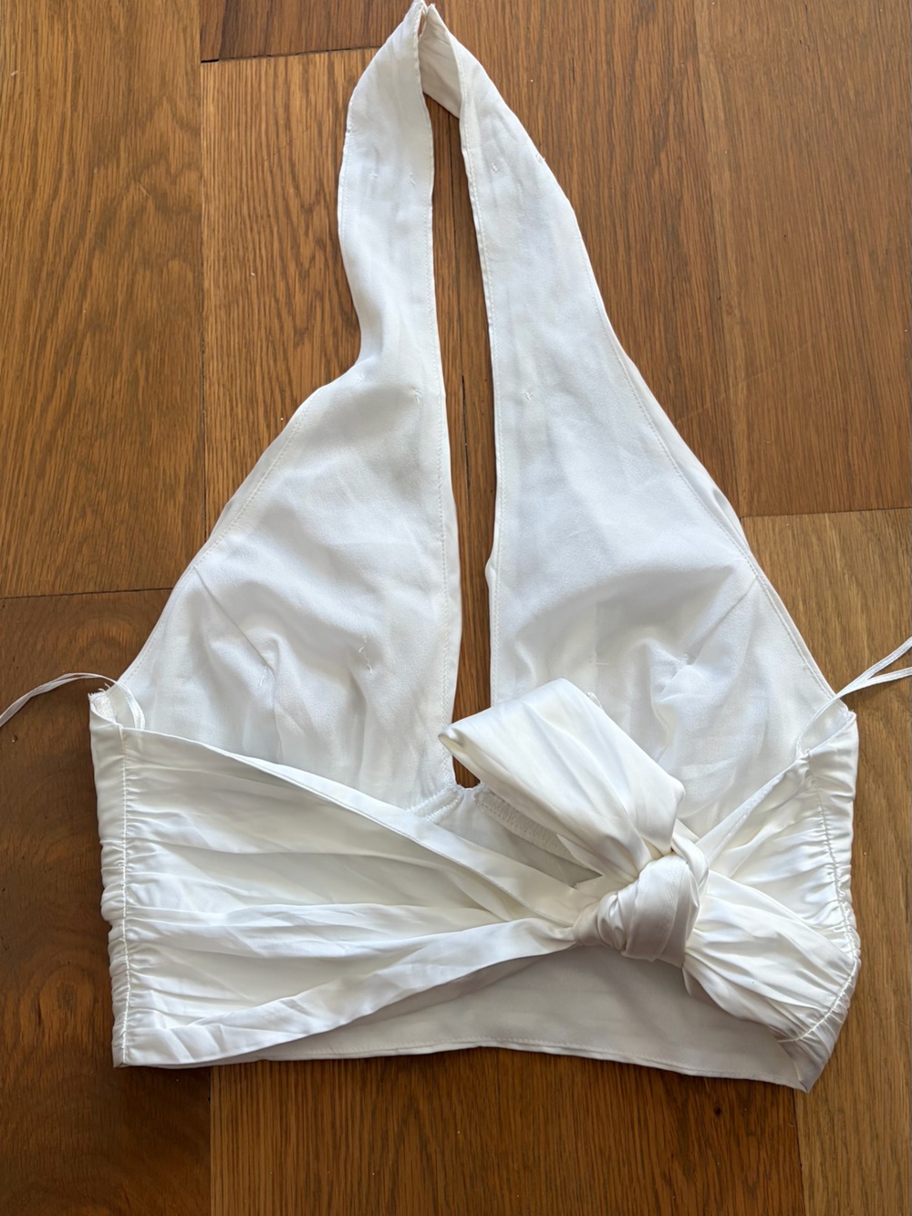 DO+BE White Halter Ruched Tank Top - Picture 2 of 3